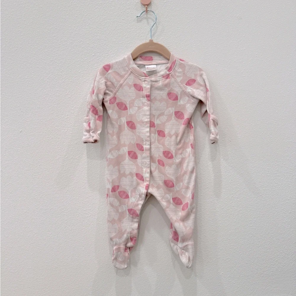 Hanna Andersson Cotton Baby Girl Footed Sleeper Pajamas 3-6m